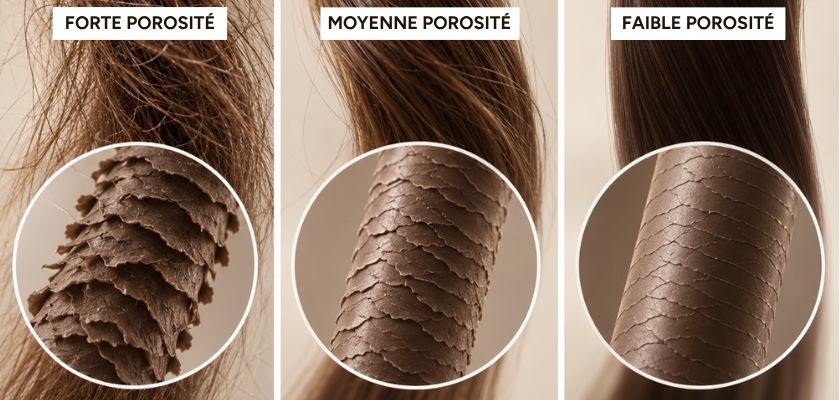 Les trois niveaux de porosité capillaire