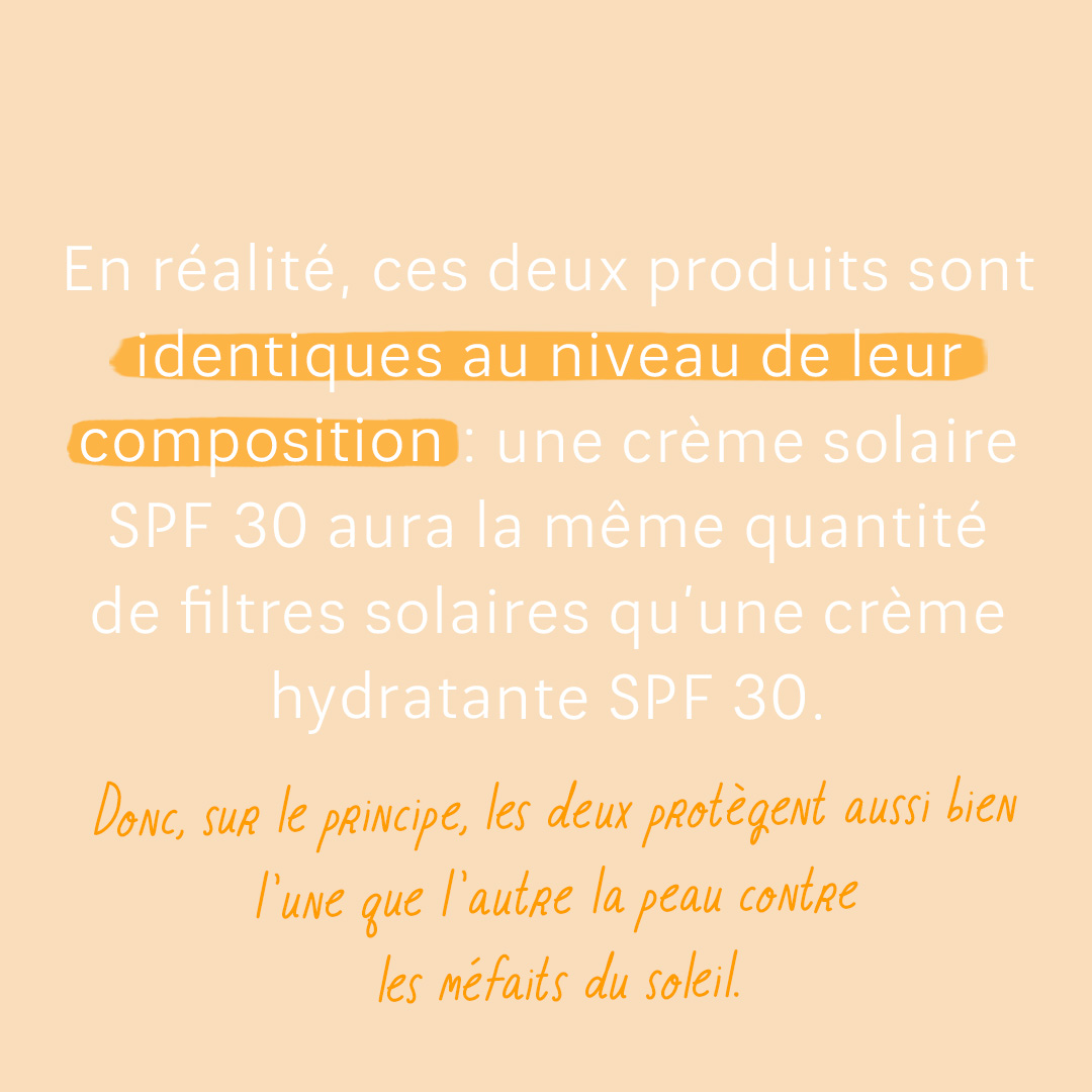 compo crèmes solaires et crèmes hydratantes avec spf