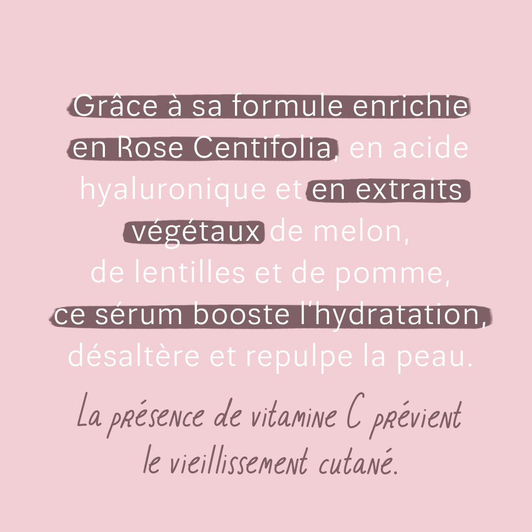 description sérum hydratant centifolia