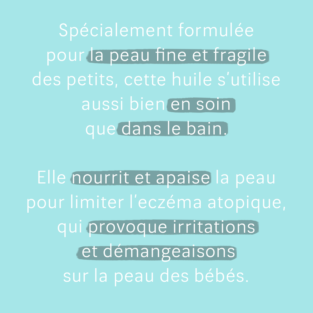 description huile de soin et de bain dermabébé téane