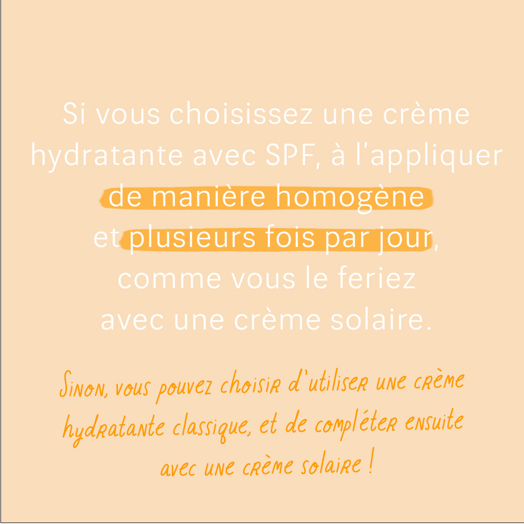 application crème solaire